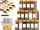 29pcs SET GLASS STORAGE SPICE  JARS WITH BAMBOO LID, photo 6