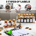 29pcs SET GLASS STORAGE SPICE  JARS WITH BAMBOO LID, photo 7