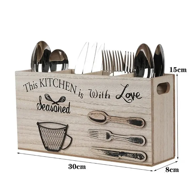 Wooden Kitchen Utensils Holder Cutlery, photo 2