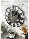 Creative wall clock metal with mirror, photo 2
