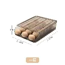 2 layer stackable automatic rolling fridge egg organizer, photo 2