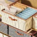 Foldable double compartment closet organizer with a divider, photo 2