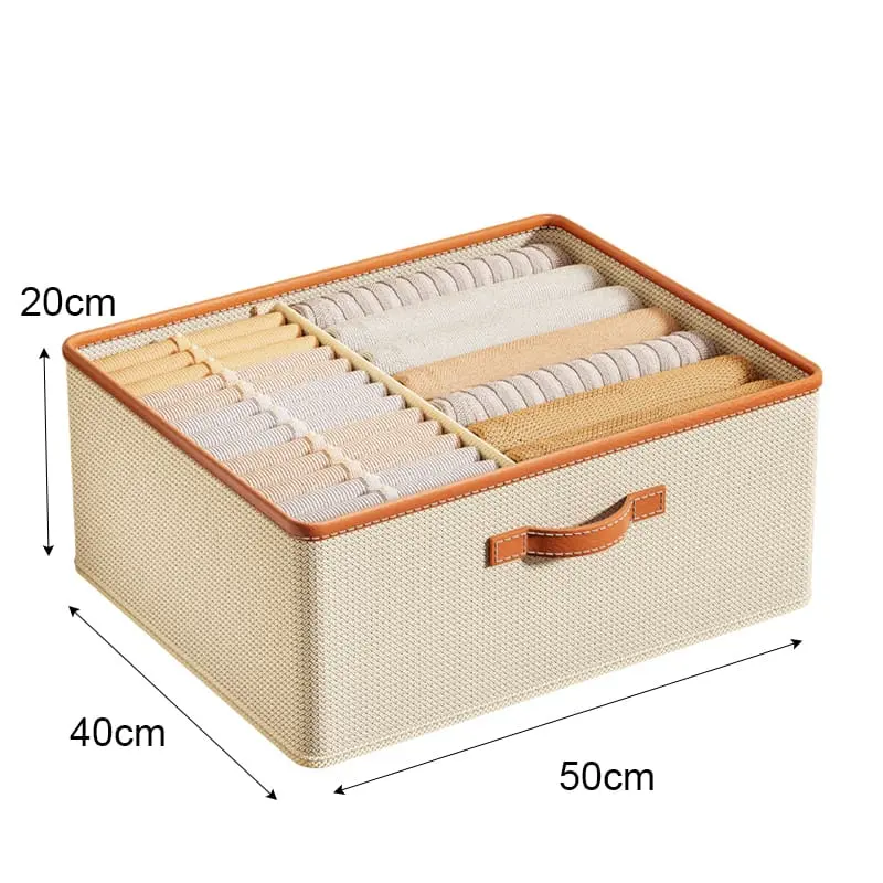 Foldable double compartment closet organizer with a divider, photo 3