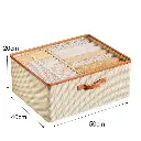 Foldable double compartment closet organizer with a divider, photo 3