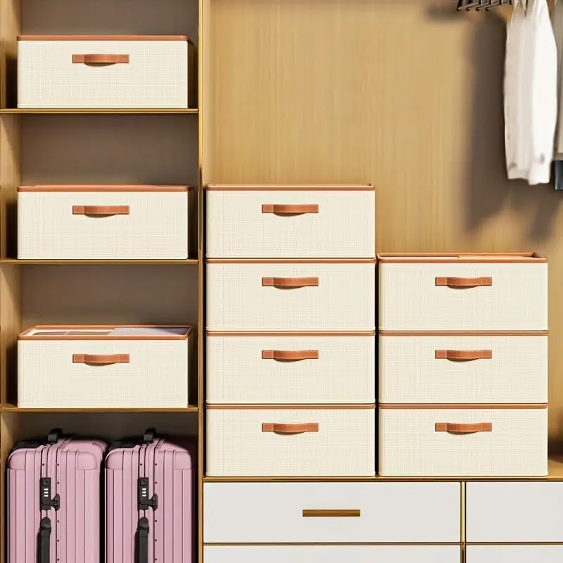 Foldable double compartment closet organizer with a divider, photo 4