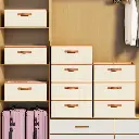 Foldable double compartment closet organizer with a divider, photo 4
