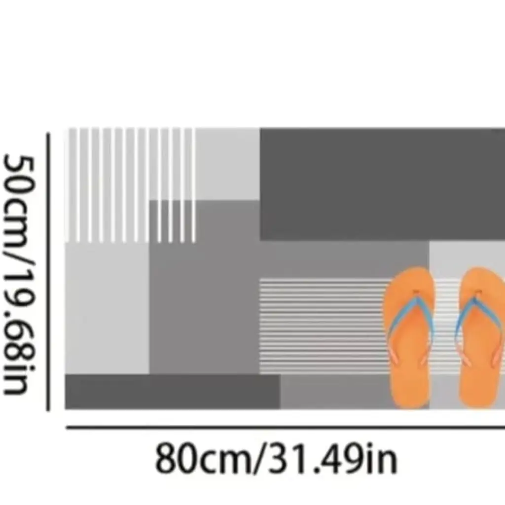 Rectangular absorbent bathroom mat, photo 9