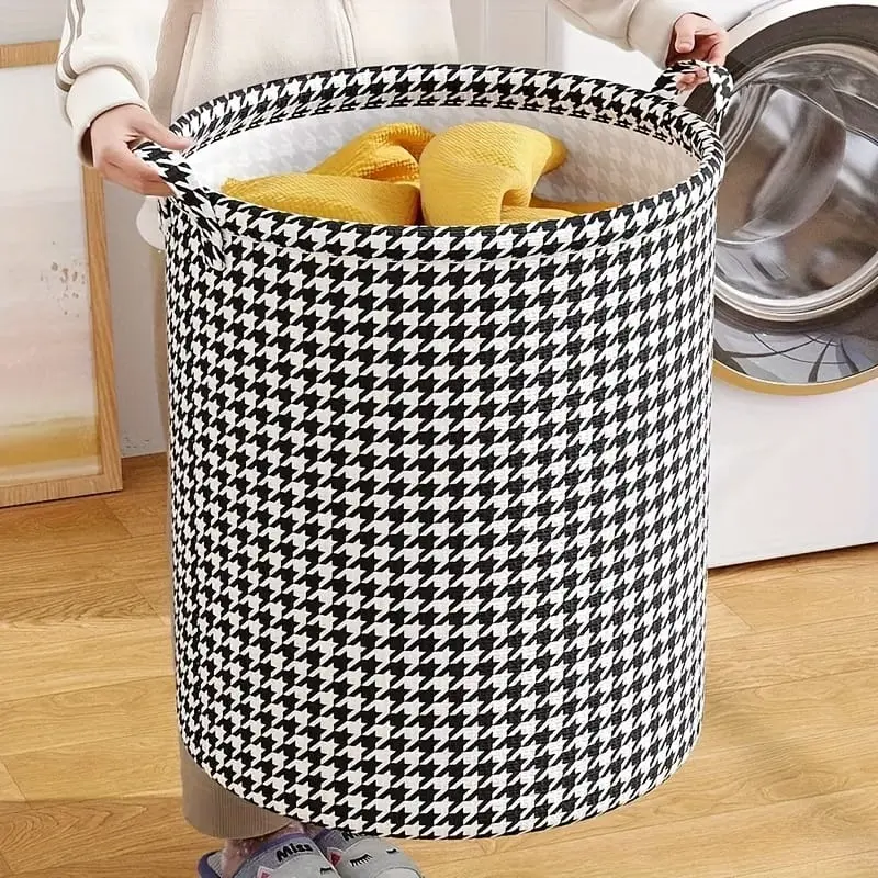 Foldable Houndstooth Laundry Hamper, photo 2