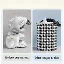 Foldable Houndstooth Laundry Hamper, photo 4