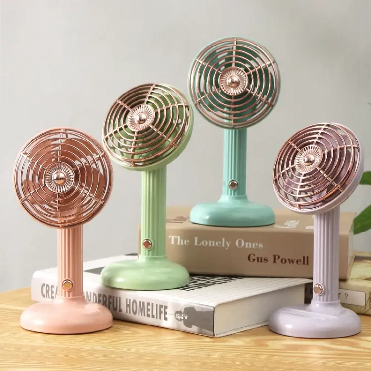 Small Retro Handheld Desktop Rotatable Fan, photo 2