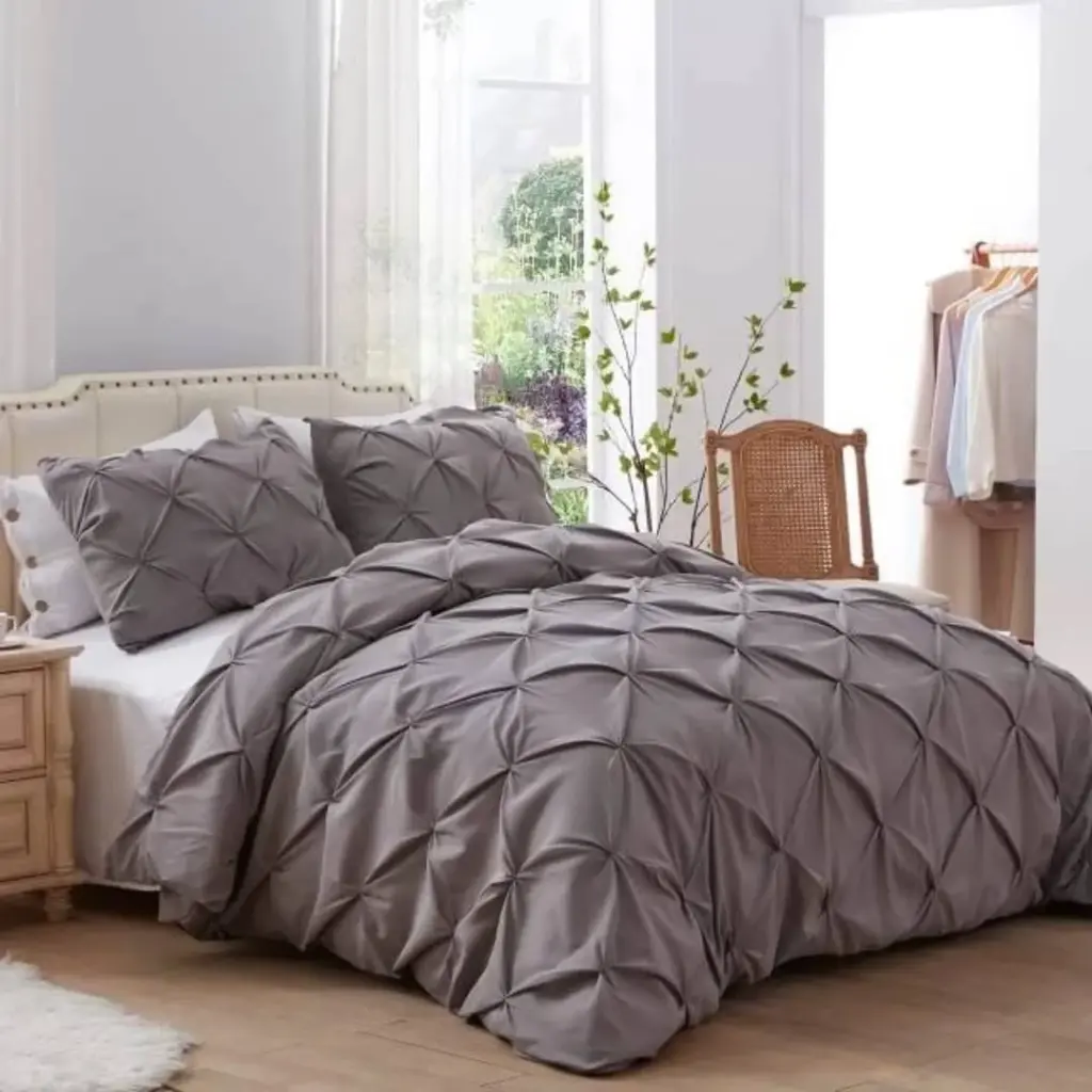 Pinch Pleat Cross Pintuck Duvet Cover set, photo 4