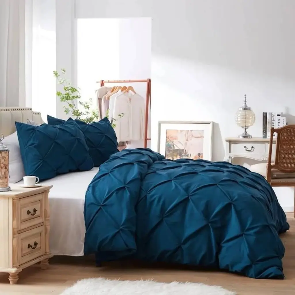 Pinch Pleat Cross Pintuck Duvet Cover set, photo 5