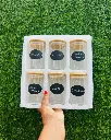 6-pack Square Glass Jars, photo 2