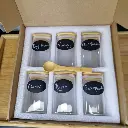 6-pack Square Glass Jars, photo 3