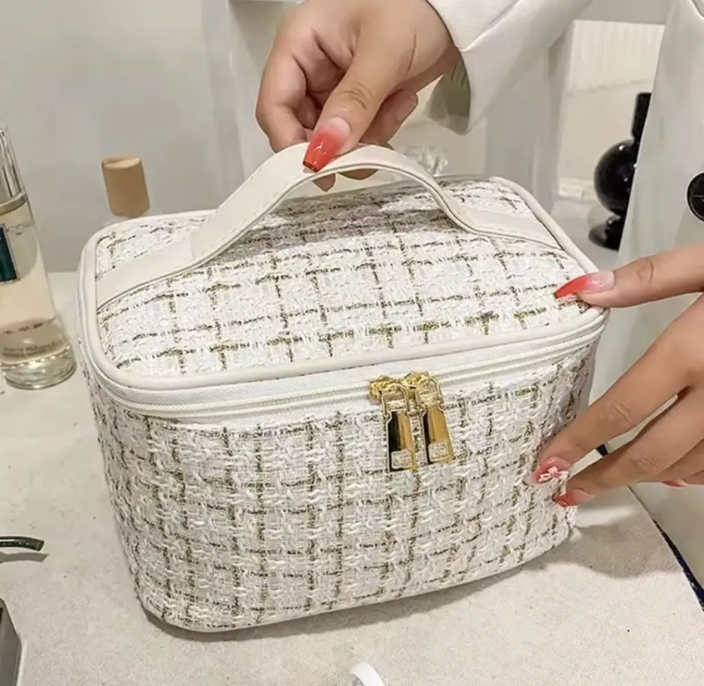 Tweed luxury cosmetic bag organizer, photo 2
