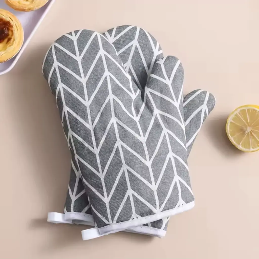 2pcs Cotton & Linen Oven Gloves, photo 2