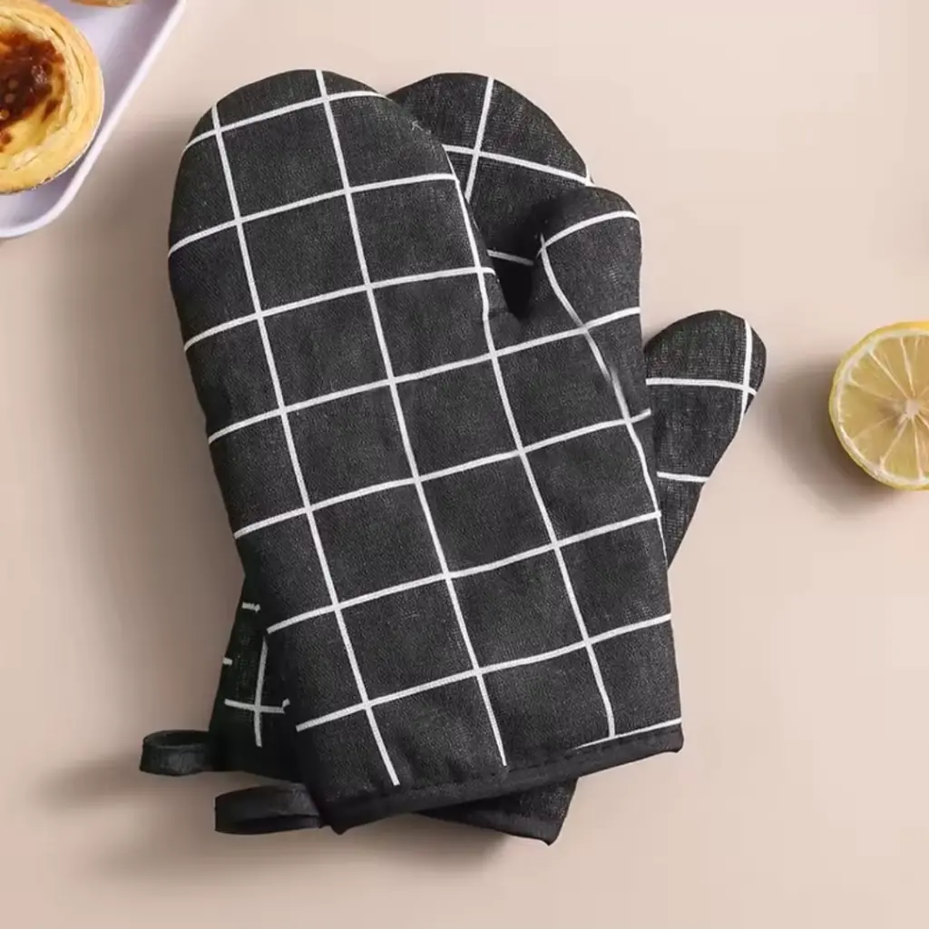 2pcs Cotton & Linen Oven Gloves, photo 3