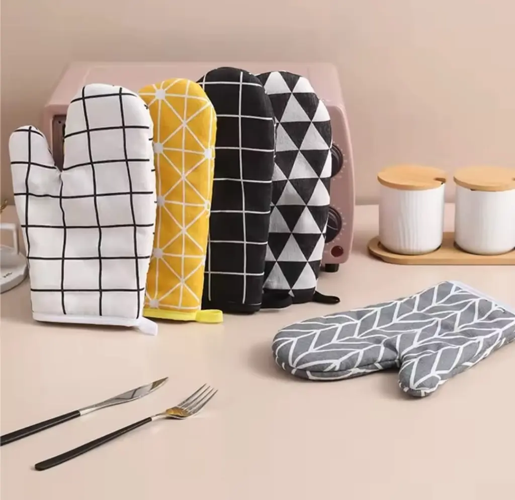2pcs Cotton & Linen Oven Gloves, photo 6