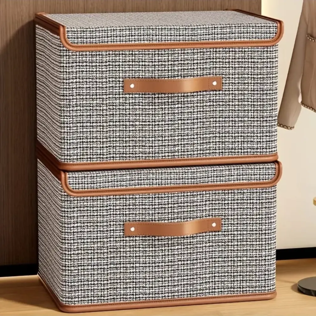 Foldable Fabric Storage Box with Flip Lid, photo 2