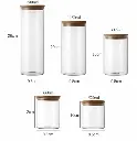 Round Bamboo Lid Glass Jars Set, photo 4