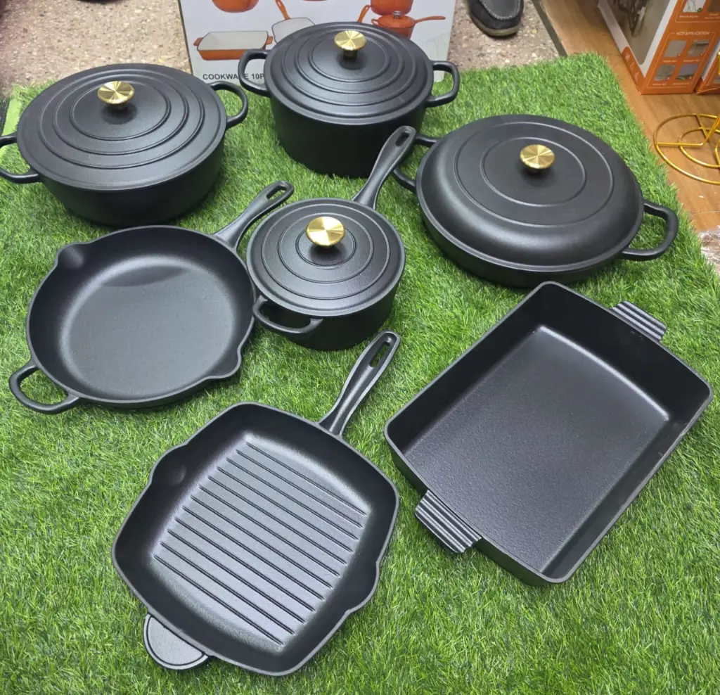 11 pc Heavy duty Enamel cast iron cookware, photo 2