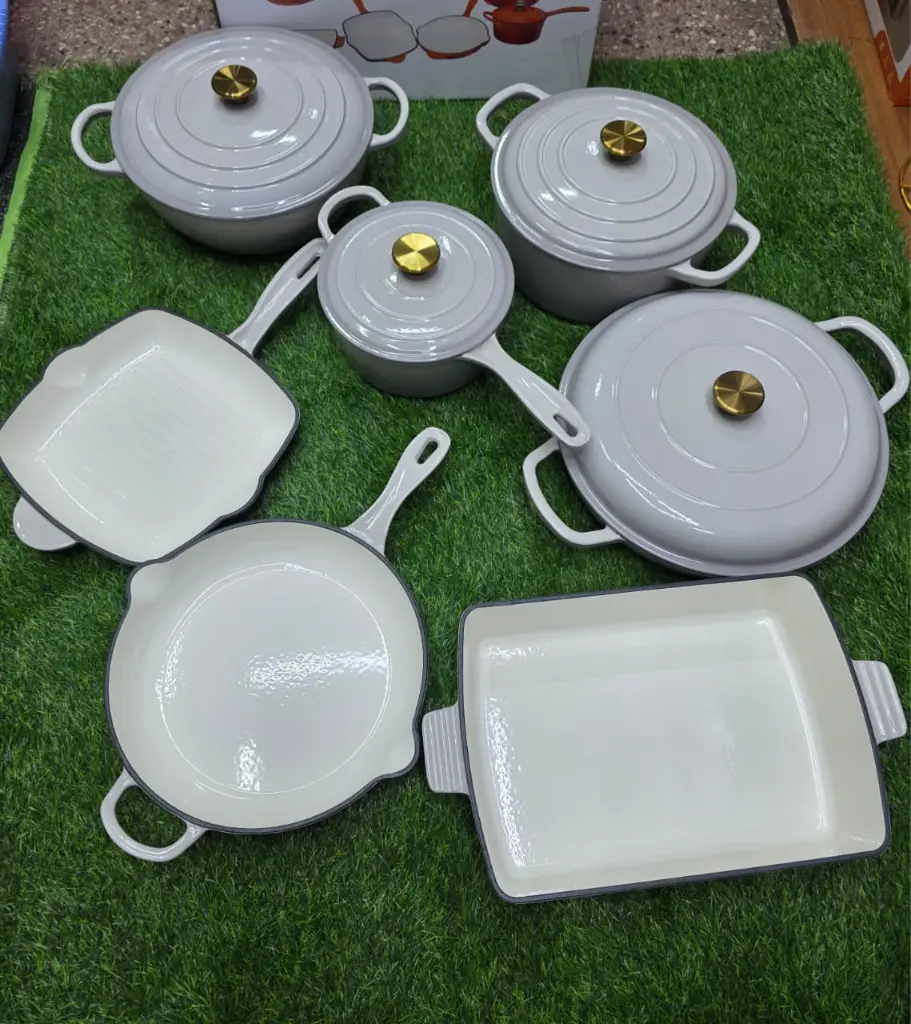 11 pc Heavy duty Enamel cast iron cookware, photo 4