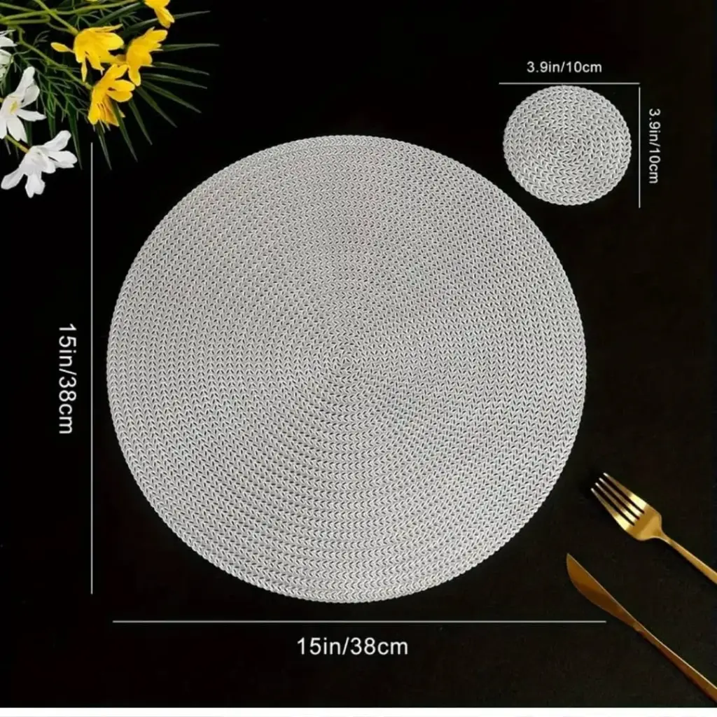 6pcs pvc non-woven table mats, photo 3