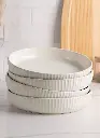 Pasta plate ribbed light grey 6pcs, photo 3