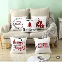5 pc Set Christmas Themed Pillow Covers, photo 2