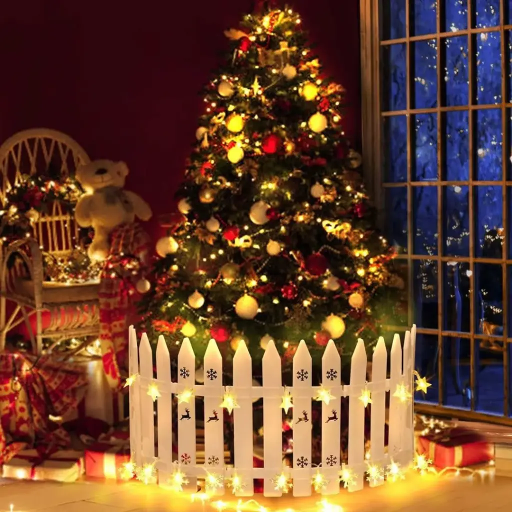 Christmas tree garden fence, photo 3