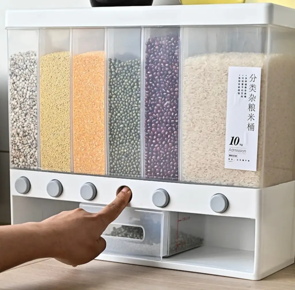 Partitioned Multifunctional cereal/rice dispenser, photo 2