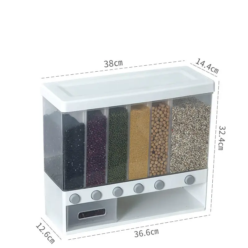Partitioned Multifunctional cereal/rice dispenser, photo 4
