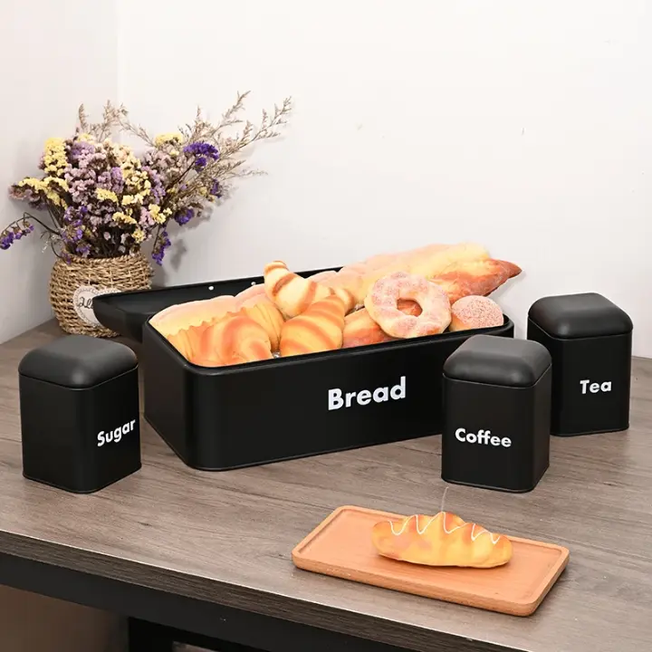 Alloy Bread Bin with Three Canister Set, photo 2