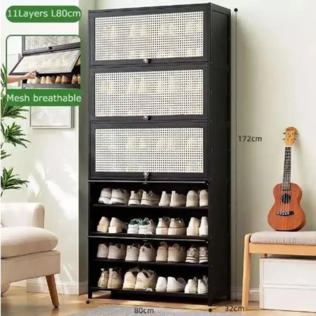 11Layer Breathable Bamboo Shoe Storage Cabinet, photo 3