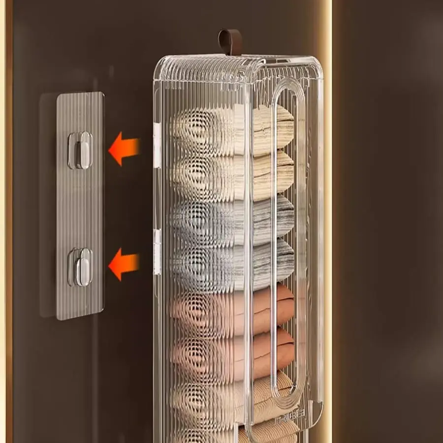 Wall mounted undergarments/socks organizer, photo 6