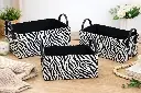 -Piece Stylish Zebra & Cow Print Storage Baskets, photo 3