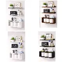 Solid pine wood bathroom floating shelves, photo 2