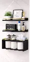 Solid pine wood bathroom floating shelves, photo 4