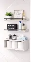 Solid pine wood bathroom floating shelves, photo 5