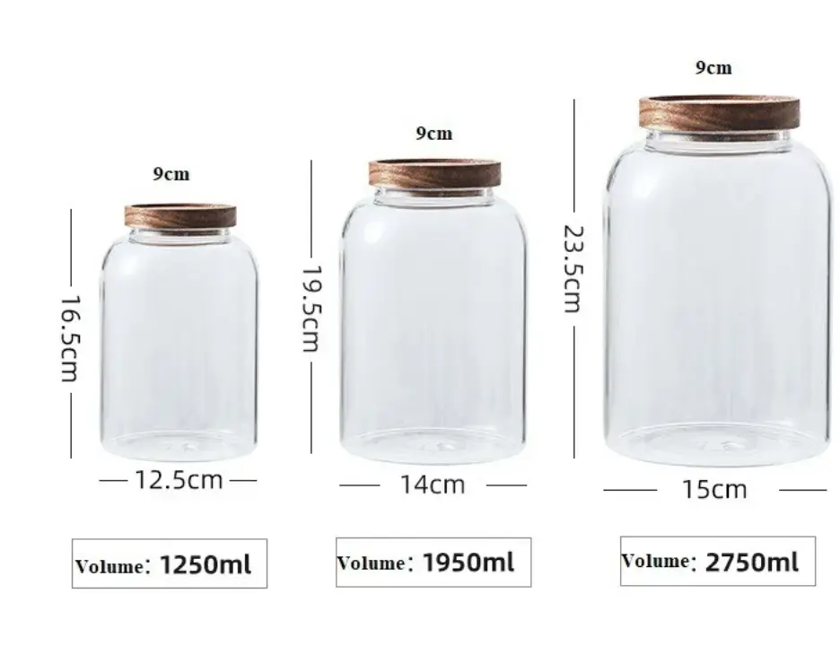 3L Borosilicate Glass Storage Jar, photo 3