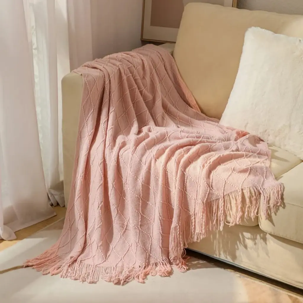 Knitted Throw Blanket With Tassel, photo 4
