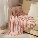 Knitted Throw Blanket With Tassel, photo 4
