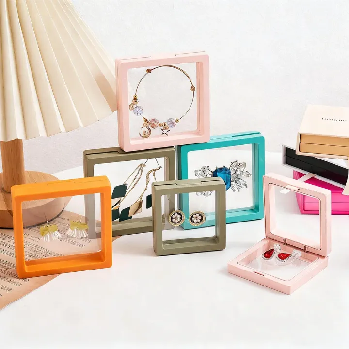 1 Piece Transparent PE Film Pendant Necklace Bracelet Ring Jewelry storage box, photo 3