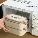 Double Layered Lunch Box with Matching Lunch Bag, photo 4