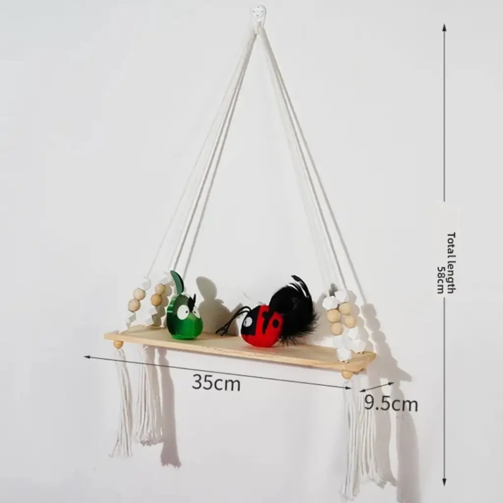 Macrame wall hanging shelf, photo 2