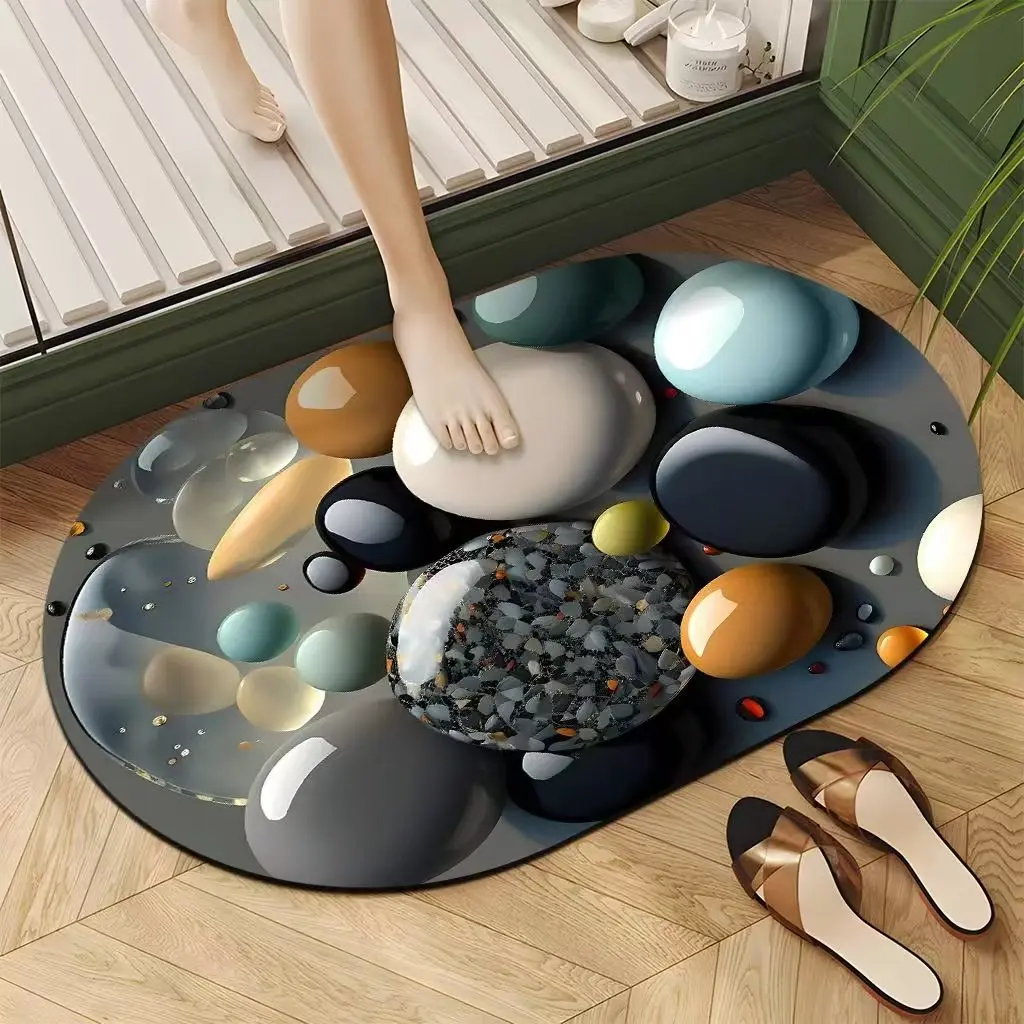 Large Oval Bathroom and Door Mat
