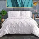 Pinch Pleat Cross Pintuck Duvet Cover set