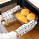 Cotton and Linen Oven Gloves, 2 Pieces