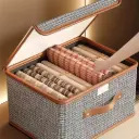 Foldable Fabric Storage Box with Flip Lid