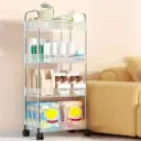 Acrylic shelves stainless steel frame